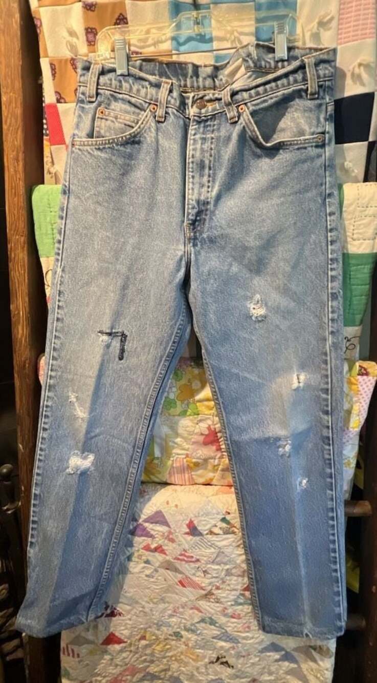 Levi's 505 Distressed Denim Jeans W33 L32